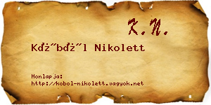 Köböl Nikolett névjegykártya