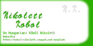 nikolett kobol business card
