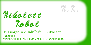 nikolett kobol business card